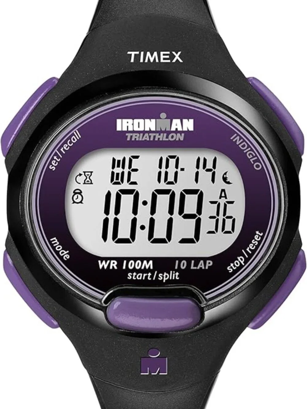 Timex Women’s Ironman Triathlon Essential 10 Digital Watch Black Purple 34mm